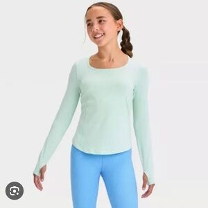 Two  Shirts - NWT all in Motion long sleeve tee  -  both M.    Blue and Green